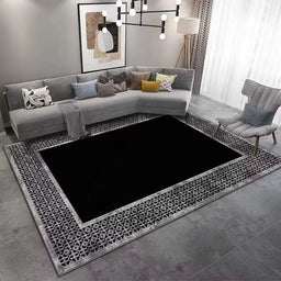 Marble Large Carpet for Living Room 160X230 Black Light Luxury Decoration Study Area Rug Washable Y2K Bedroom Home Mats Non-Slip