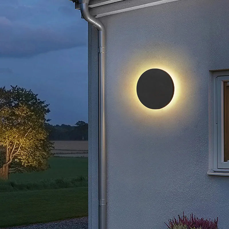 Modern IP65 Waterproof Outdoor LED Wall Lamp Aluminum round Squar Wall Light Garden Porch Sconce Light 96V 220V Sconce Luminaire