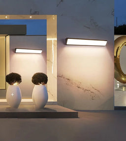 LED Waterproof Wall Lamp IP65 Outdoor Long Strip Villa Courtyard Garden Exterior Wall Decoration Wall Washing Lamp White Black