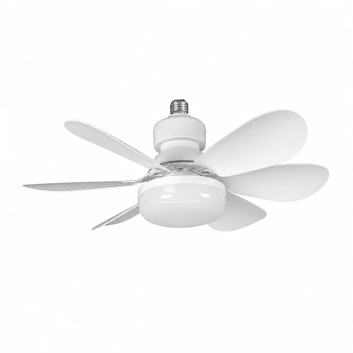 E27 LED ceiling fan light with six blades