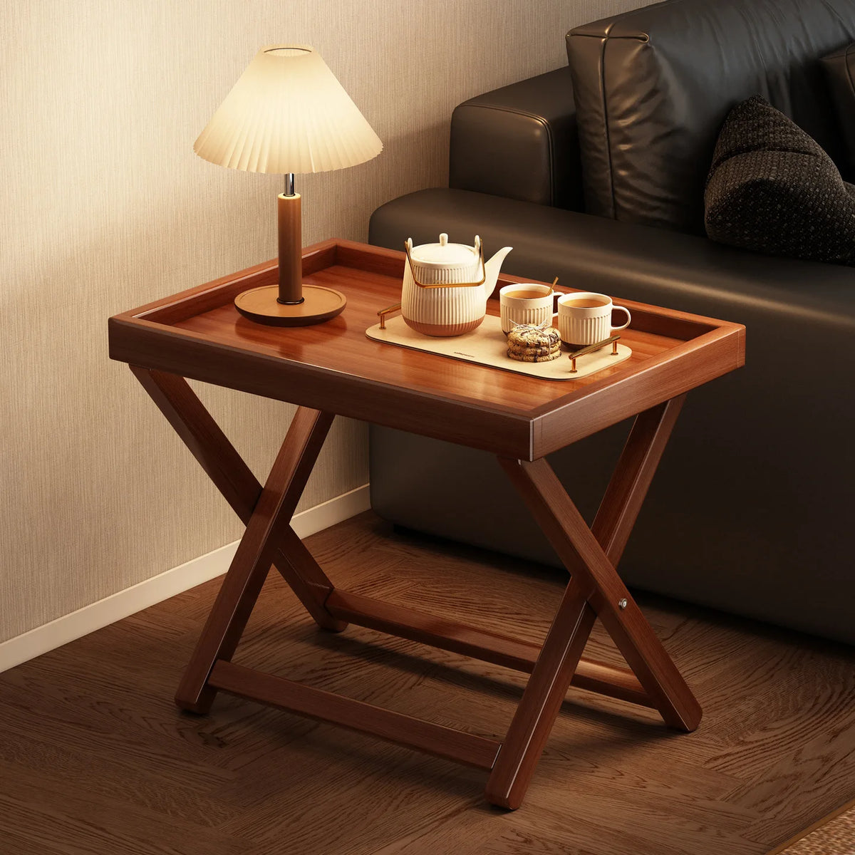 INS Folding Small Table Outdoor Picnic Portable Coffee Table Non-Solid Wood Home Living Room Mini Side Table