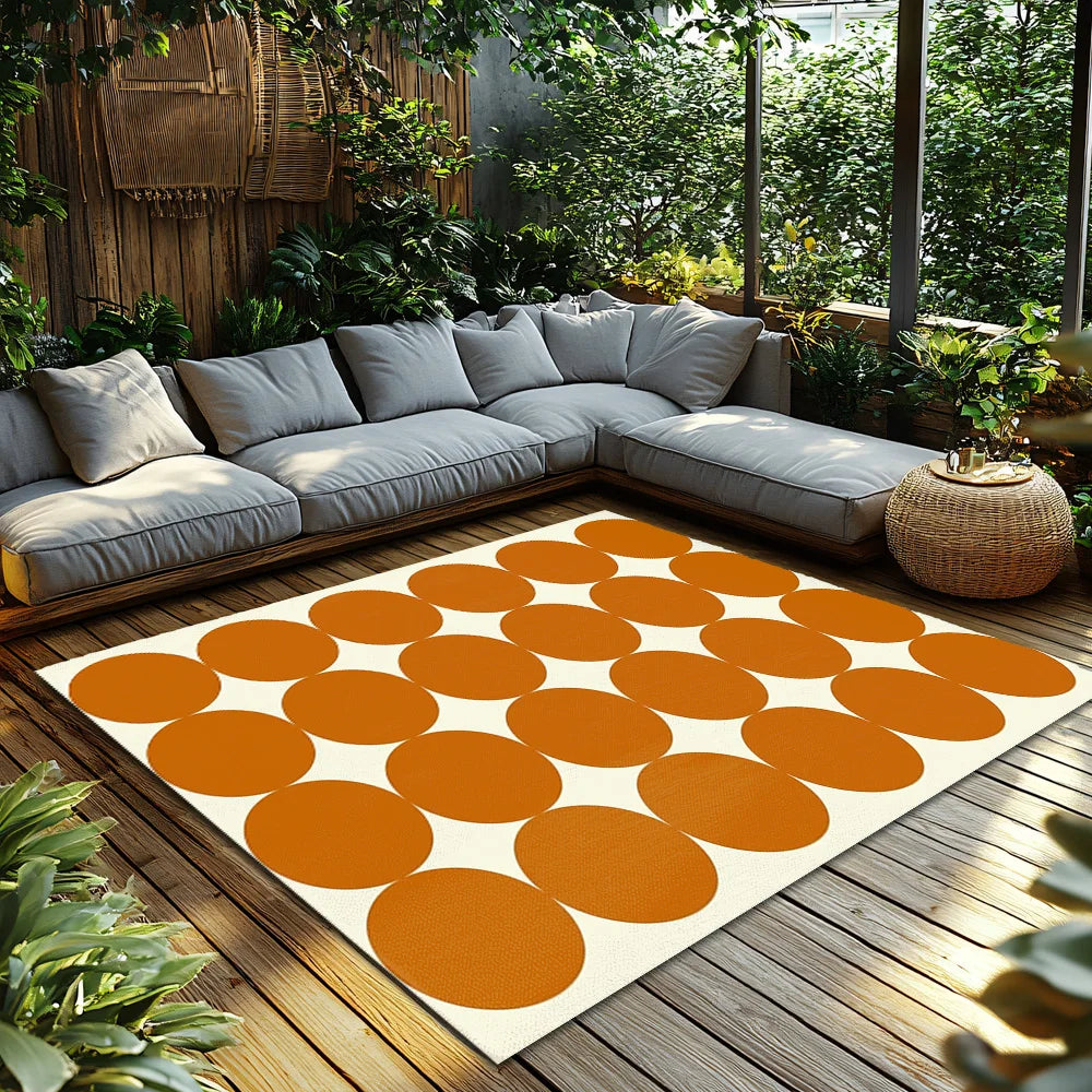 Boho Area Rug Non Slip Washable Indoor Outdoor Carpet Modern Abstract Geometric Pattern Accent Rug Living Room Floor Mat Home De