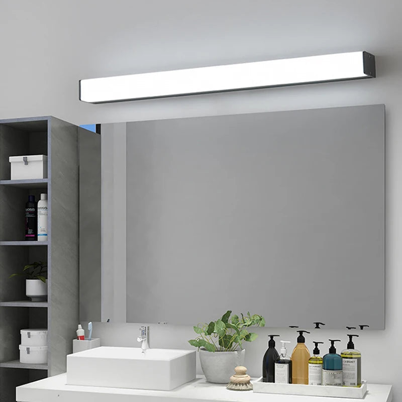 Silver Acrylic LED Mirror Wall Light, 30-50cm