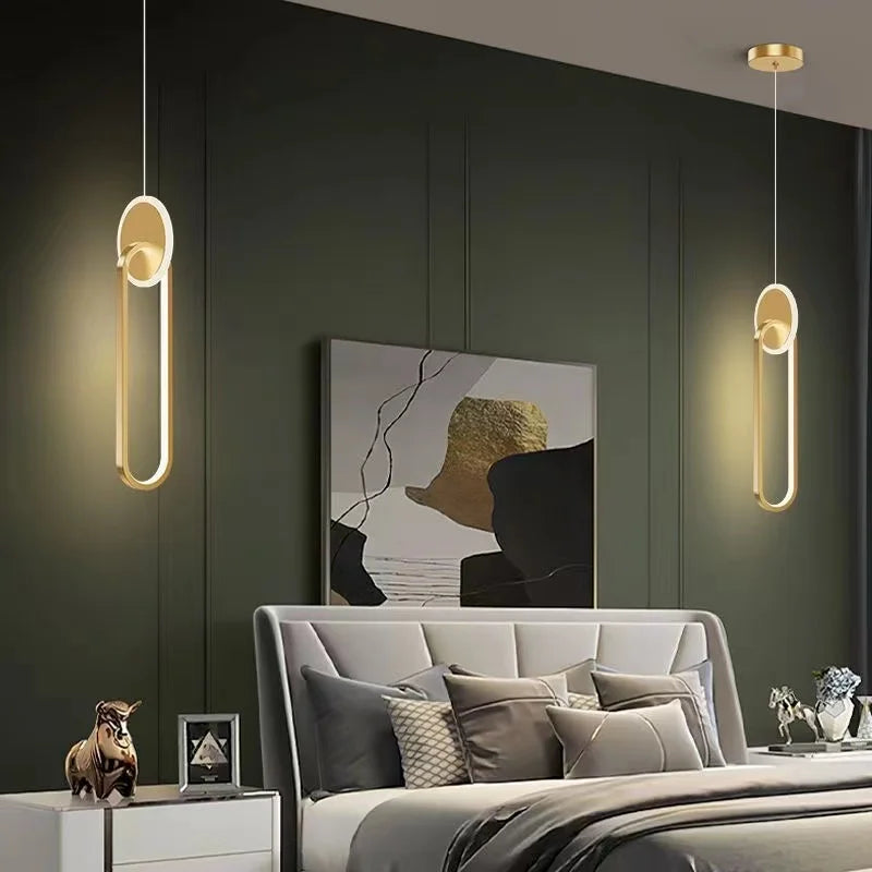 Room Decor Ring Lustres Lamparas Colgantes Para Techo Chandeliers Luminaria Suspension Pendant Lights Lamps Luminaire Suspendu