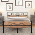 Full Bed Frame with Headboard Full Size Metal Platform Bed with under Bed Storage, Box Spring Needed