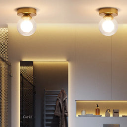 Nordic Round Glass Ball Ceiling Light