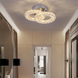 K9 Crystal Led Ceiling Light in hallway