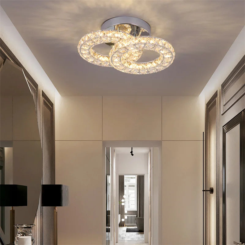 K9 Crystal Led Ceiling Light in hallway
