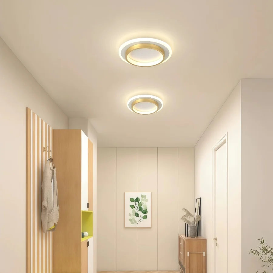 Luxury Gilded Metal LED Stair Ceiling Light
