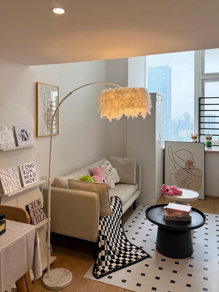 Modern Feather Floor Lamp