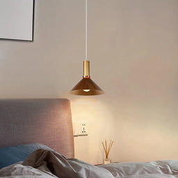 Rustic Gold Industrial Dome Pendant Light