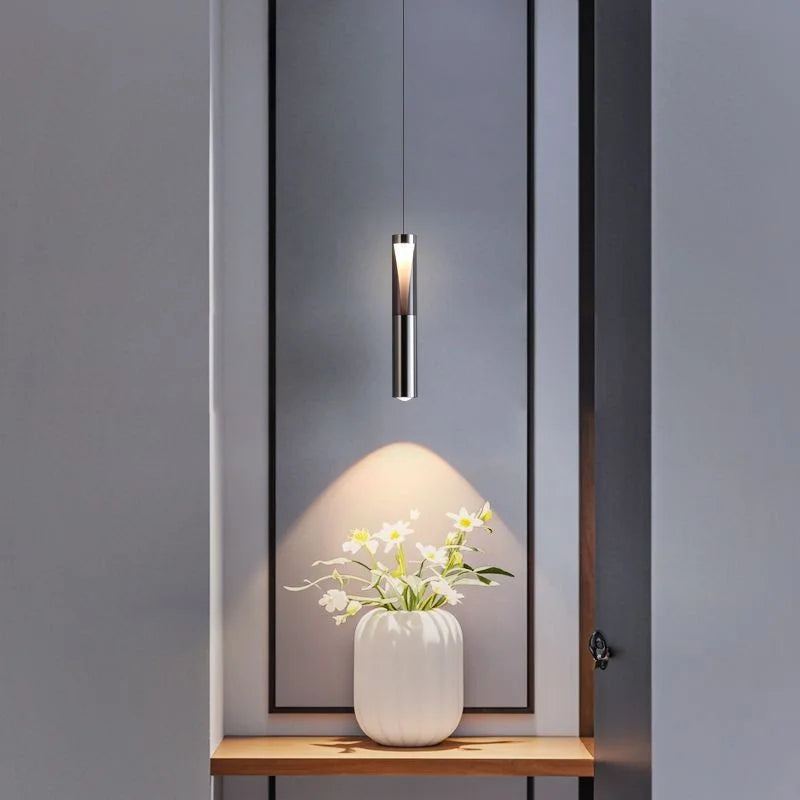 Round Tube Lifting Bedside Pendant Lamp