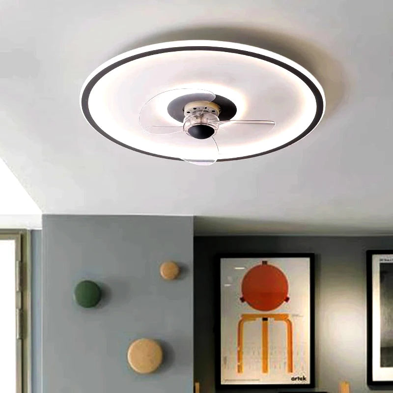 Bladeless LED Kids Bedroom Ceiling Fan Light