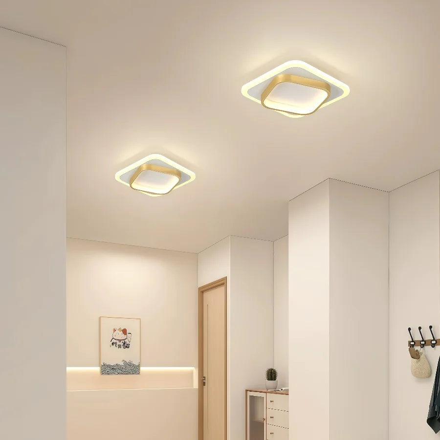Luxury Gilded Metal LED Stair Ceiling Light