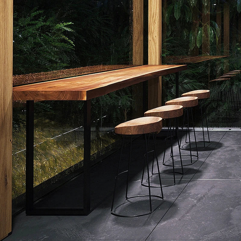 Nordic Solid Wood Wall Bar Table