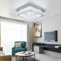 Square Crystal LED Flush Mount Light