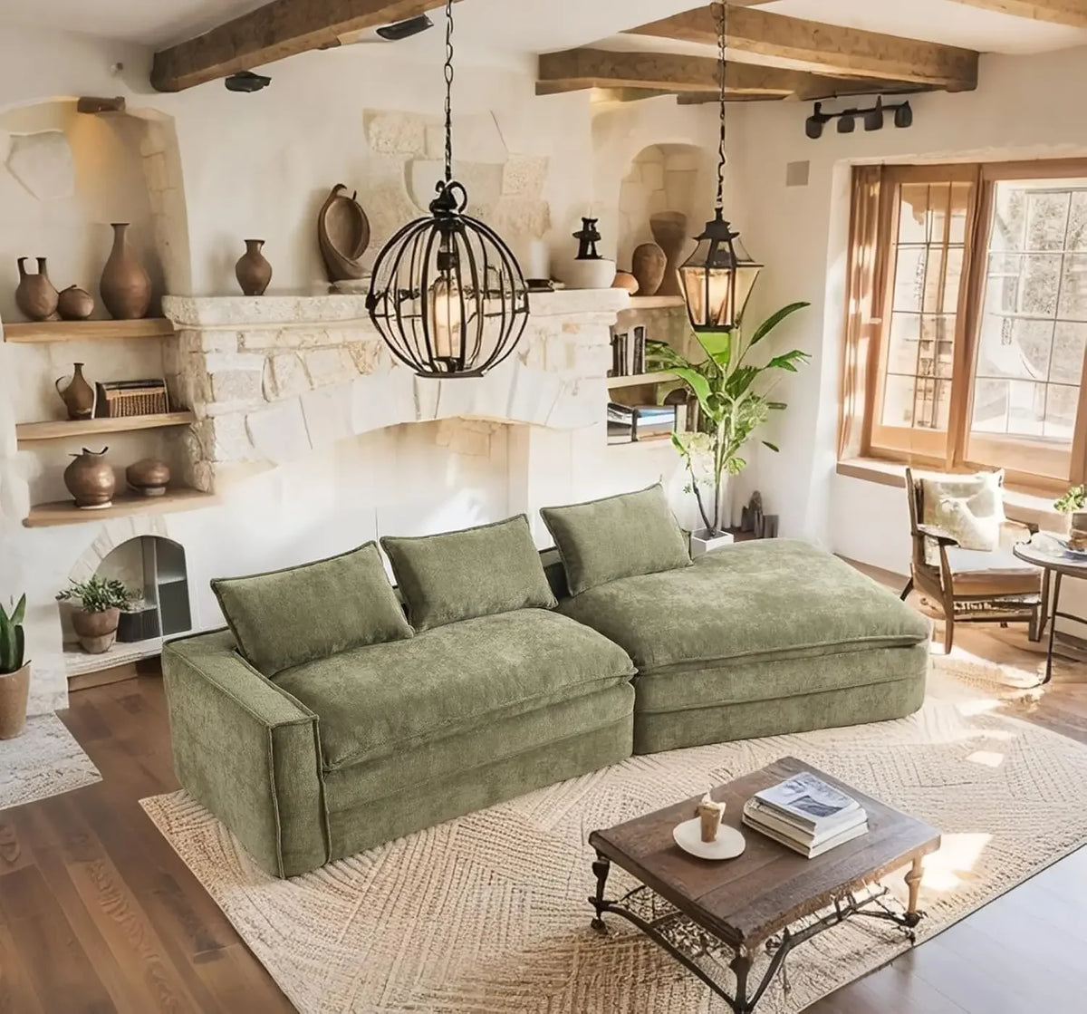 Oversized 4-Seater Boneless Cloud Sectional