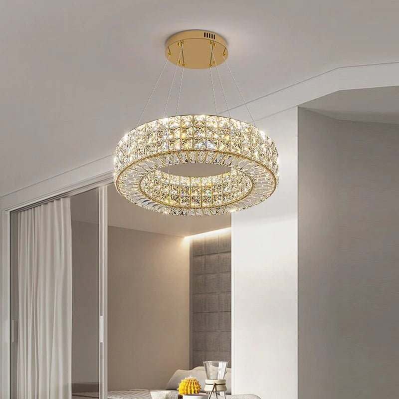 Luxury Crystal Dimmable Pendant Chandelier