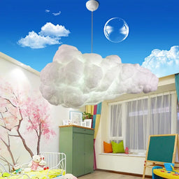 White Floating Cloud Pendant Light