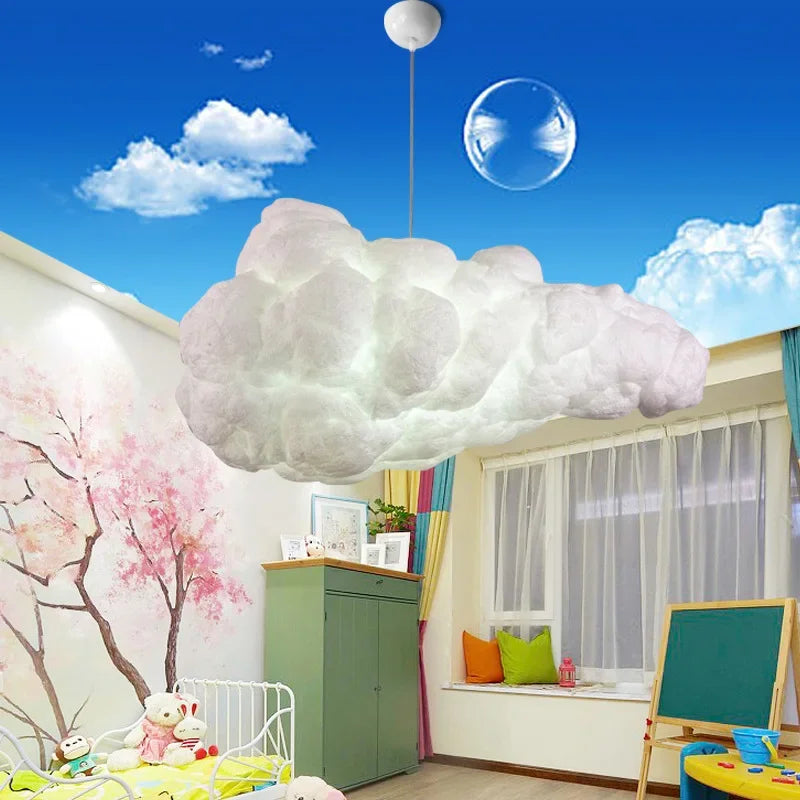 White Floating Cloud Pendant Light