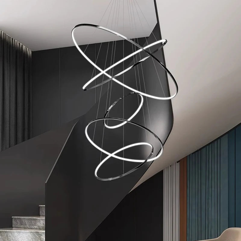 Luxury LED Staircase Pendant Light