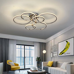 Dimmable LED Multi-Ring Ceiling Chandelier
