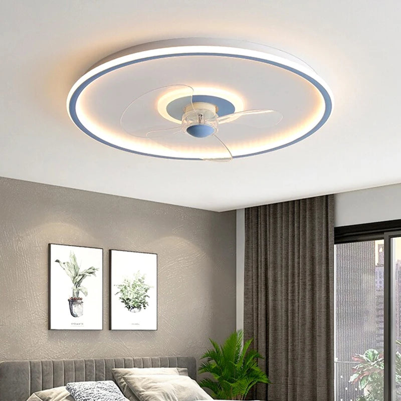 Bladeless LED Kids Bedroom Ceiling Fan Light