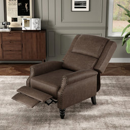 Modern Faux Leather Pushback Recliner Chair