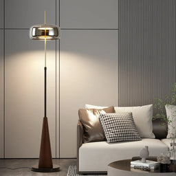 Modern Alloy and Glass Floor Lamp