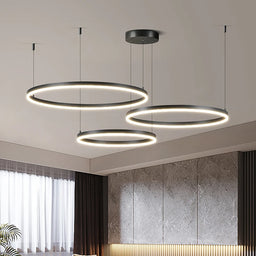 White Gold Ring LED Ceiling Chandelier