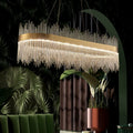 Gold Glass Dimmable LED Pendant Chandelier