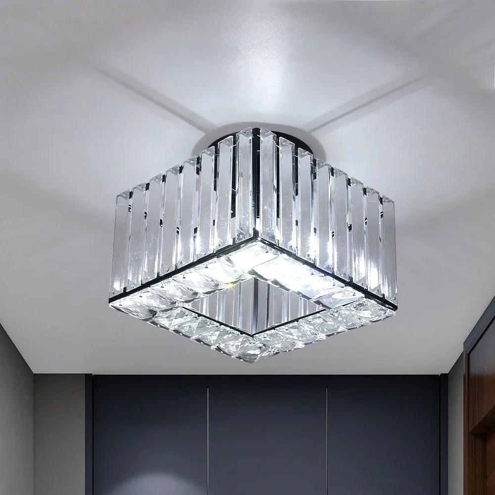 Modern Crystal Flush Mount Ceiling Light