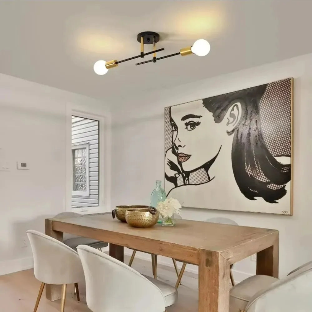 Modern Sputnik Semi-Flush Ceiling Light