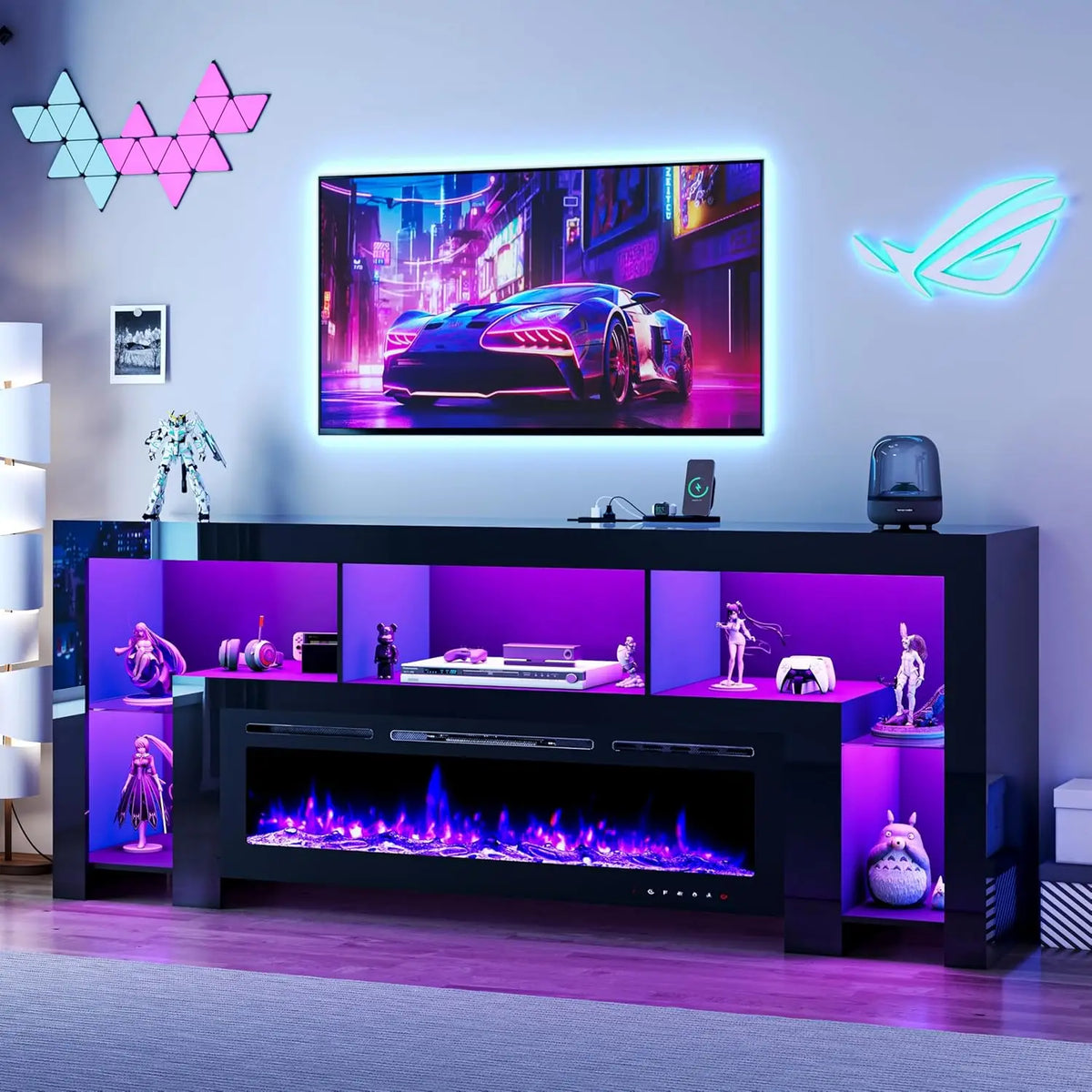94.5-Inch Fireplace TV Stand for 100-Inch TVs