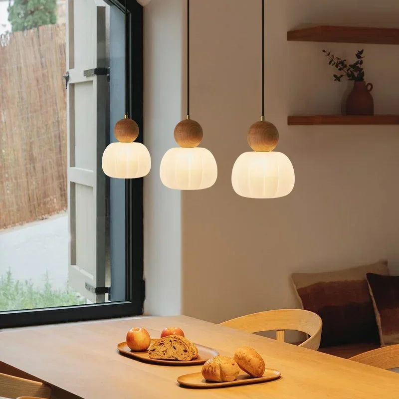 Cream Pumpkin Kids Pendant Light