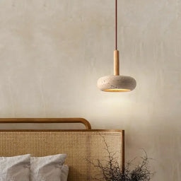 Natural Travertine Stone Pendant Light