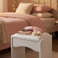 Upholstered Vanity Stool with Storage