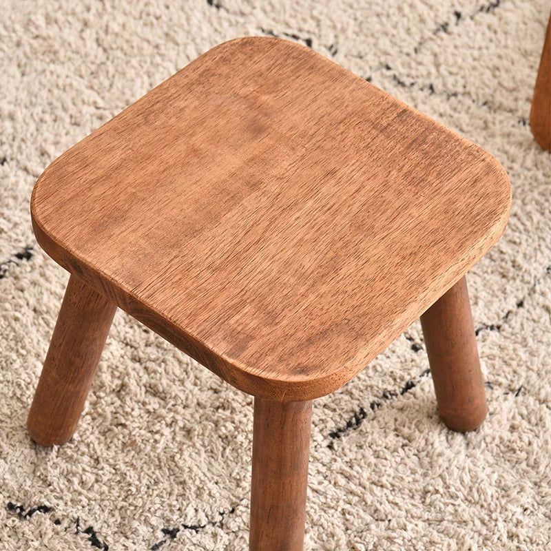 Solid Wood Shoe Changing Stool