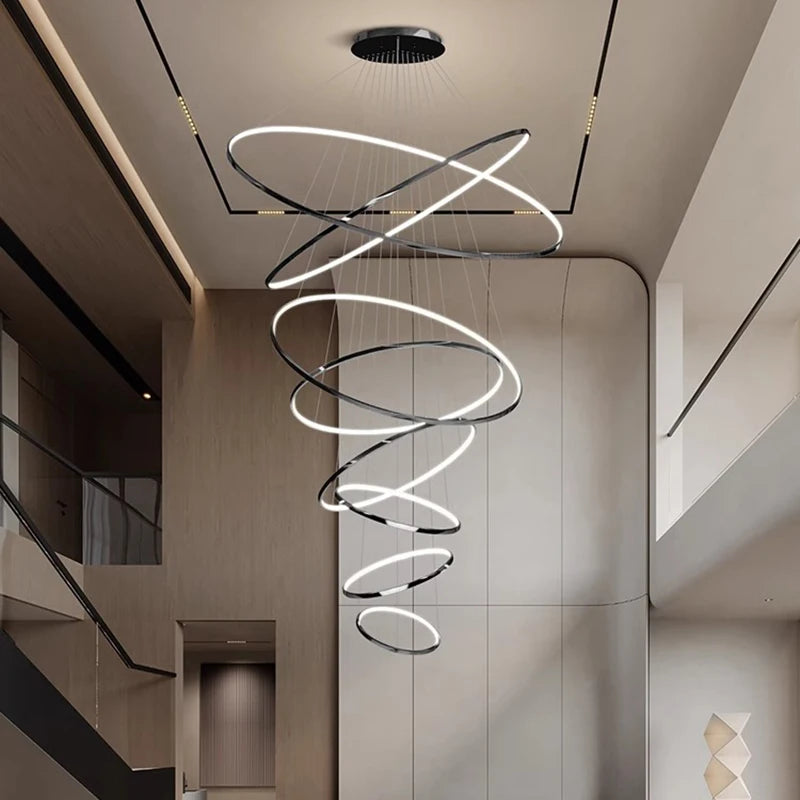 Luxury LED Staircase Pendant Light