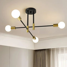 Modern Sputnik Semi-Flush Ceiling Light