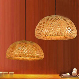 Hand-Knitted Bamboo Lantern Pendant Light