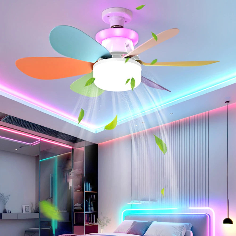 40W Ceiling Fan Lamp RGB Dimmable