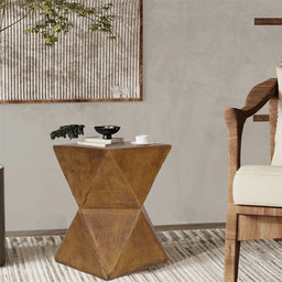 Lightweight Concrete Geometric Side Table