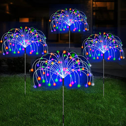 Solar Firework LED Stake Lights Garden