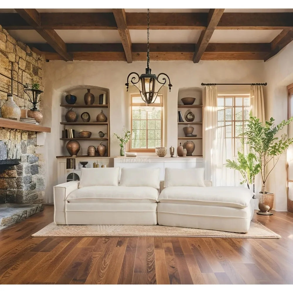 Oversized 4-Seater Boneless Cloud Sectional