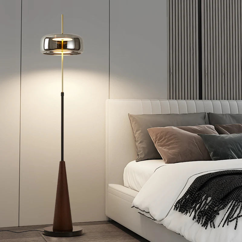 Modern Alloy and Glass Floor Lamp