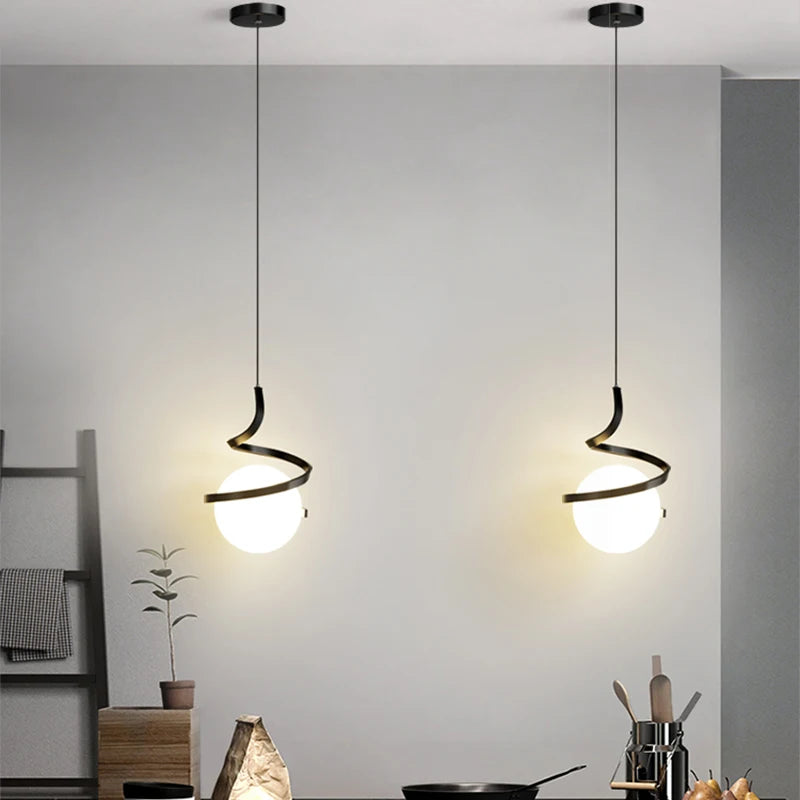 Nordic Glass Ball LED Pendant Light