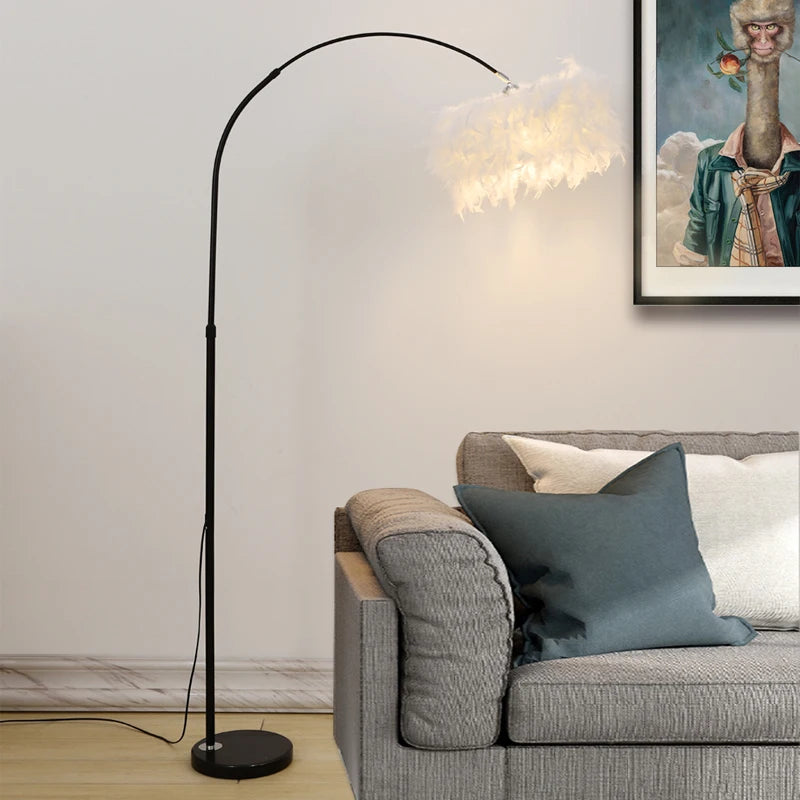 Modern Feather Floor Lamp