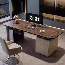 Italian Solid Wood Desk and Chair Set