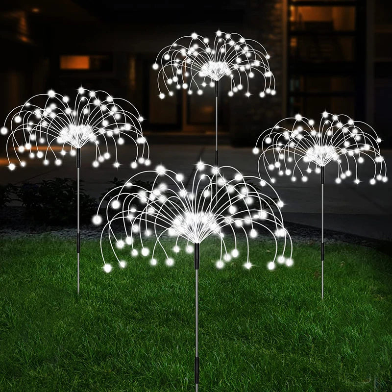 Solar Firework LED Stake Lights Garden